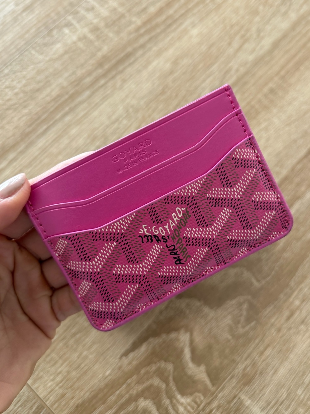 Goyard Fuchsia Card Slot Holder